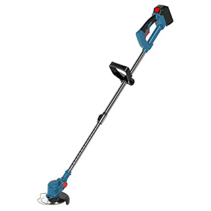 FSCLJ Electric Grass Strimmer, Cordless Handheld Grass Trimmer with Battery and Stainless Steel Blades, Garden Grass Mower Edging Tool Edger Lawn