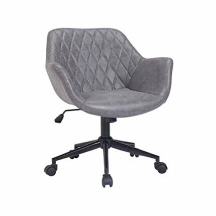 office chair gaming chair computer chair Grey Desk Chair Comfy Padded Computer Chair with Armrest Adjustable Height Swivel Chair for Work, Home O