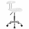 Flash Furniture Office Chair, Chrome, Wine Red, 41.91 x 43.18 x 88.27 cm