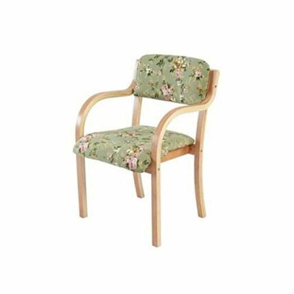N/A Modern Minimalist Solid Wood Dining Chair Style Curved Fabric Back Armrest Home Office Desk Computer (Color : A5)