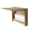 Wall Mounted Desk,Folding Drop-leaf Table with Bookshelf,Foldable Bookshelves,Space-Saving Fold Down Computer Laptop Writing Workbench,for Home O