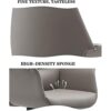 YT.JYUERI Relax Comfortably Safe Managerial Chairs Leather Office Chair High Back Home Desk Chair Grey Computer Chair with Armrest Executive Offi