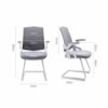 ygqbgy Furniture Mesh Side Reception Chair Office Chair Ergonomic Mesh Mid-Back Computer Desk Chair
