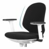 WALNUT Chairs,Business Furniture High Back Task Chair in Black Fabric(Color : Black, Size : 85 * 59cm)