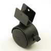 SKOAJAS Plate Casters 5pcs/Set 44 mm Replacement Swivel Casters Furniture Office Chair Baby Crib Sofa Brake Plastic Rolling Roller Wheels Caster