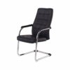 WALNUT Leisure Meeting Computer Chair Home Office Chair Ergonomic Chair Comfortable Bow Leather Chair Staff Chair (Color : Black)