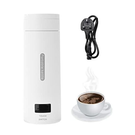 Temperature Control Travel Kettle, 380ML Portable Electric Kettle Cup with LCD Display, 4 Stage Temperature Adjustment,Automatic Shut Off Electri