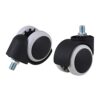 SKOAJAS Plate Casters 50mm Office Chair Swivel Casters Furniture Wheels Screw Thread Stem Replacement for Sofa Bed Goods Shelf Storage Rack Pack