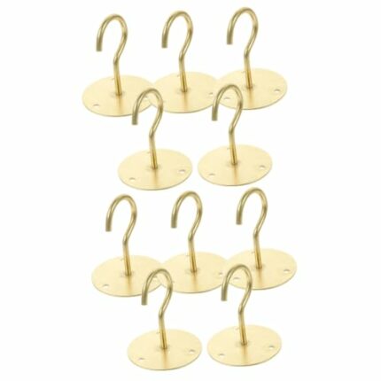 PRETYZOOM 2 Sets Plant Hook Ceiling Wall Mount Hook Ceiling Anchor Hooks Outdoor Garland Hooks pots for Outdoor Plants Metal Clothes Rack Heavy D