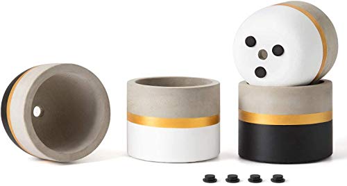 Mkouo 8cm Cement Plant Pots Indoor Succulent Planter Modern Concrete Cactus Flower Pot Small Clay Indoor Herb Window Box Container for Home and O