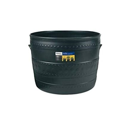 Stewart Patio Tub Planter, 50 Centimeter Diameter, 39 Centimeter Height - Gun Metal Black