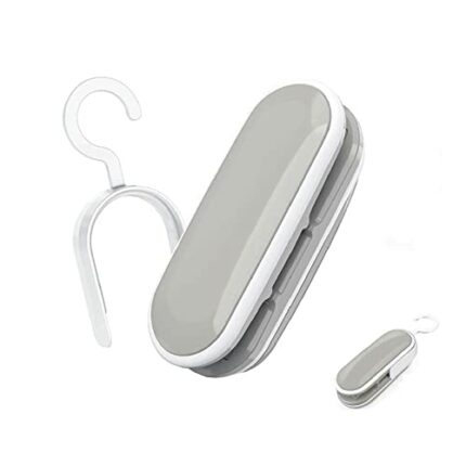 DHinkyoung Bag Sealer with Hook, 2 in 1 Heat Vacuum Sealer Portable Bag Resealer Machine for Cookie Bag Chip Bag Pet Food Bag Kitchen Camping Tra