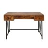 ZCMEB Computer Desk 47 Inch Home Office Writing Small Desk Simple Style Computer Desk Black Metal Frame