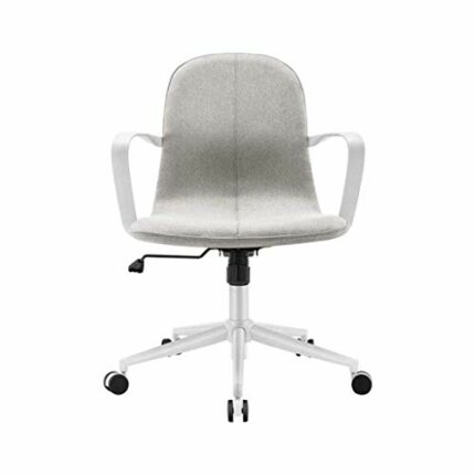 TJLSS Desk Task Computer Chair Modern Fabric Low Back Office Chair with Adjustable Height, for Reception Dinning Conference Room