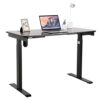 DYXYH Computer Desk Laptop Desk Rolling Single Electric Height Adjustable Desk For Office Home Furniture (Color : White)