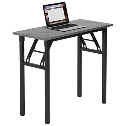 Need Small Desk 31 1/2" No Assembly Foldable Writing Table,Sturdy and Heavy Duty Folding Computer Desks for Small Space/Home Office/Dormitory AC5
