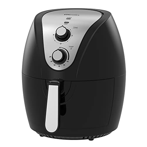 EMtronics EMAF45L Family Size Air Fryer 4.5 Litre for Oil Free & Low Fat Healthy Cooking, 30-Minute Timer - Black