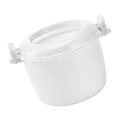 Angoily Microwave Rice Cooker - Mini Rice Cooker for Microwave Oven - Microwave Steamer Rice Cooker Small Rice Maker for Pasta, Chicken, Bacon, V