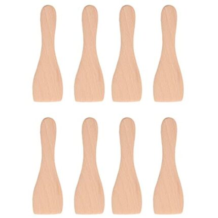 Wooden Raclette Spatula Wood Kitchen Utensils, 8 raclette scrapers, Protects raclette Pans and Table from Oil and Scratches, for Non-Stick Pans,