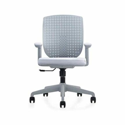 N/A Office Computer Desk Chairs for Home, Ergonomic Mid Back Fabric Mesh Swivel Office Chair with Lumbar Support (Color : Grey)