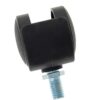 Auniwaig 1.18 inch Wheel Dia PP Swivel Caster Wheels, Black Replacement Castors, 8mm x 13mm Threaded Stem Caster Twin Wheel Without Brake, for Fu
