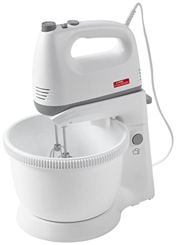Judge JEA99 Electric Stand Mixer with Bowl, 3L, 300W, Tilting Stand and Whisks and Dough Hooks, 5-Speed Hand Mixer with Turbo Function – 2 Year G