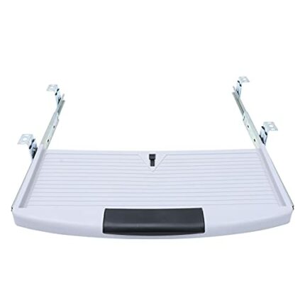 NUOBESTY Desk Keyboard Tray Keyboard Tray Under Desk Out Underdesk Keyboard Drawer Under Table Desk Keyboard Organizer with Sliding Mount System