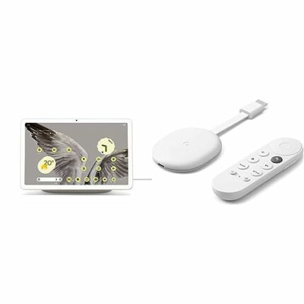 Google Pixel Tablet 256GB Porcelain + Chromecast 4K