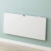 SKOAJAS White Wall Mounted Floating Folding Desk,Drop-leaf Dining Table,Fold Down Hideaway Workbench,for Small Spaces,Bedroom,Home Office,Balcony