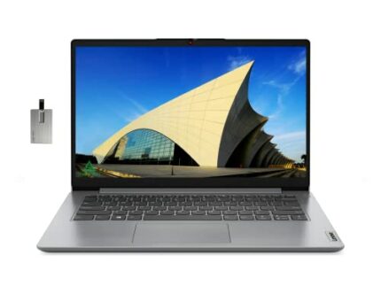 Lenovo 2022 Ideapad 1i 14.0" HD Laptop, Intel Pentium Silver N5030 Processor, 4GB RAM, 128GB eMMC TLC SSD, Intel HD Graphics, HD Webcam, 1-Year O