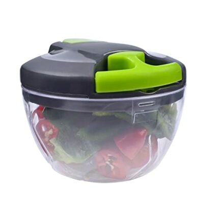 Manual Food Chopper, Compact & Powerful Hand Held Vegetable Chopper, Blender to Chop Fruits,Vegetables,Herbs,Nuts,Onions, Garlics for Salad, Sals