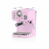 Swan SK22110BN Retro Espresso Coffee Machine with Milk Frother, Steam Pressure Control, 1.2L Detachable Water Tank, 1100W, Retro Black