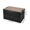 Alomejor 30L Foldable storage box,Multifunctional Car folding box Waterproof Storage Box with Wooden Panel for Outdoor(Black) Camping storage