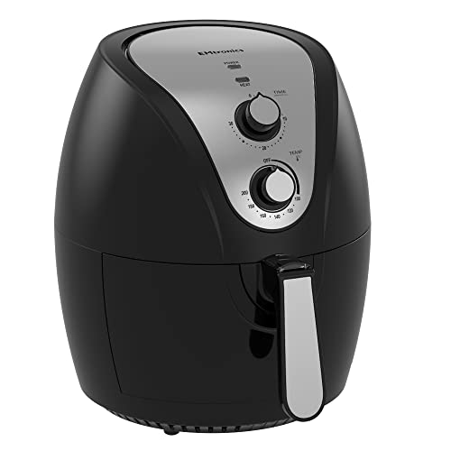 EMtronics EMAF45L Family Size Air Fryer 4.5 Litre for Oil Free & Low Fat Healthy Cooking, 30-Minute Timer - Black