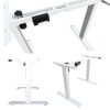 AnthroDesk Standing Desk Adjustable Electric Sit Stand Desk Frame, Home or Office Computer Workstation (White (Up/Down Controller))