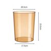 DOITOOL Car Trash Cans Clear Round Wastebasket Trash Can Bin Small Plastic Garbage Container Modern Open Recycling Bin for Bathroom Bedroom Home