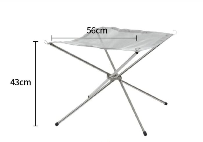 Portable Fire Pit Outdoor Fireplace, 22inch Stainless Steel Mesh BBQ Fire Bowl with Carry Bag, Collapsible Firepit for Garden, Camping, Backyard,