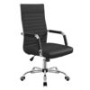MIAOHY Faux Leather Lift Swivel Office Conference Gaming Desk Chair Executive Conference Task Chair with Arms (Color : D, Size : Light Grey)
