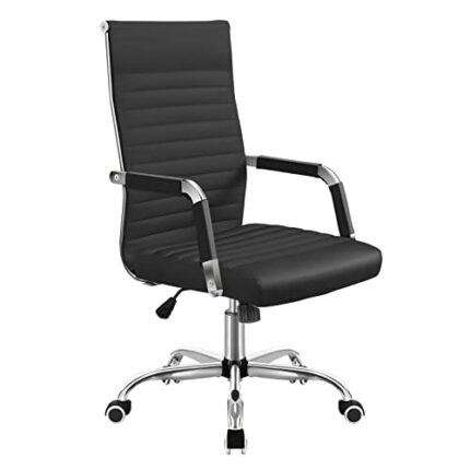 LUKEO Faux Leather Lift Swivel Office Conference Gaming Desk Chair Executive Conference Task Chair with Arms (Color : A, Size : Light Grey)