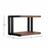 JOIN IRON Retro Double Layered Thickened Printer Stand, Modern and Fashionable Storage Bookshelf, Home Office Storage Copier Stand Table, Desktop