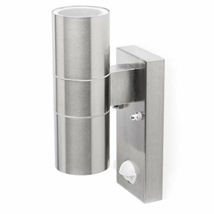 Smartwares Outdoor Wall Light, PIR Motion Sensor, Day to Night Sensor, Adjustable Settings, GU10, IP44