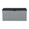 AOOF 75gal 260L Outdoor Garden Plastic Storage Deck Box Chest Tools Cushions Toys Lockable Seat
