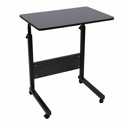 Laptop Table for Sofa or Bed, C shape Overbed Desk, Height Adjustable Side Table, Computer Standing Desk, Bed Table, Sofa Table with Metal Frame