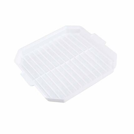 BESTonZON 2 Pcs Microwave bacon cooker sausage grill rack kitchen cooking tools accessories (white)