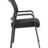 Boss Office Products Mesh 4-Legged Guest Chair, Black