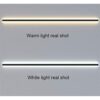 TZSMUM LED Outside Garden Wall Lights Indoor/Outdoor Long Strip Lamp Black Exterior Sconce Aluminium Up Down IP67 Waterproof Modern Terrace Yard