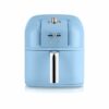 Swan SD10510BLN Retro 6L Manual Air Fryer with Rapid Air Circulation, Adjustable Temperature, 60 Minute Timer, 1800W Retro Blue