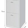 ZXFYHD Filing Cabinet Office and Home High-Grade Steel File Base 2 Drawers, Lockable, Anti-tilt Design