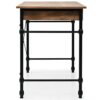 DINGZZ Computer Desk with Drawer, MDF + steel Writing Table, Office Furniture Antique Green 90x50x76.5 cm