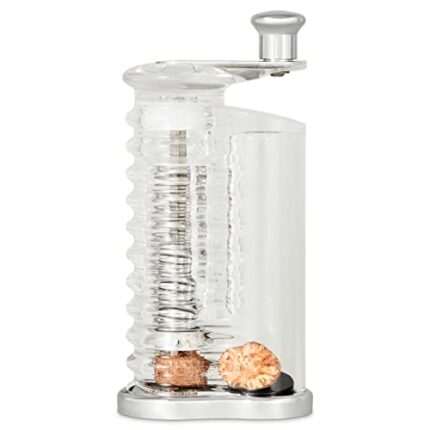 Cole & Mason H101119 Wallis Nutmeg Grinder/Nutmeg Mill, Triple Stainless Steel Serrated Blades, Acrylic, 145 mm, Spices Not Included